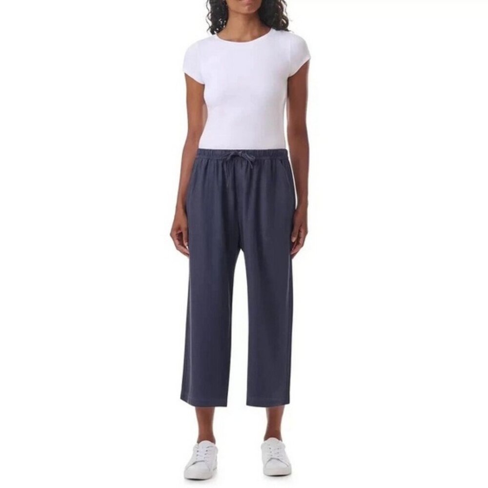 Splendid Ladies' Wide Leg Crop Pants Navy Medium NWT